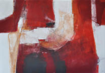 Gouache mit Granitsand, Pastellkreide, Kohle und Sandelholz auf Leinwand  100x70    verkauft