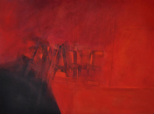 Gouache mit Sandelholz und Pastellkreide auf Leinwand  120x90   Privat