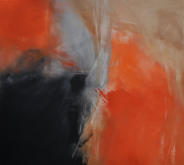 Gouache, Sandelholz, Granitsand auf Leinwand  100 x 90         Verkauft