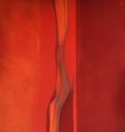 Gouache, Sandelholz, Pastellkreide auf Leinwand  85 x 90         Verwandelt