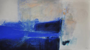 Gouache, Dolomit, Blattgold auf Leinwand  90 x 50          Preis: 450€