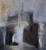 Gouache, Sandelholz, Kohle, Kreide, Torf, Perlmutt auf Leinwand  110 x 120 Verkauft