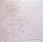 Gouache, Cristobalitsand auf Leinwand  40 x 40   Verkauft