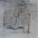 Gouache mit Gitternetz, Granit, Kohle, Bister  und Pastellkreide auf Leinwand  50x50    Preis: 180 €