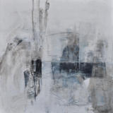 Gouache mit Granit, Kohle, Bister  und Inigo auf Leinwand  50x50    Preis: 180 €