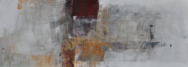 Gouache mit Granitsand, Steinmehl, Sepiatinte  und Ölpastell auf Leinwand  110x40    verkauft